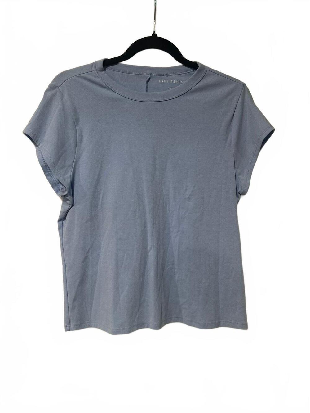 Free Assembly light blue short sleeve T shirt size L 12 14